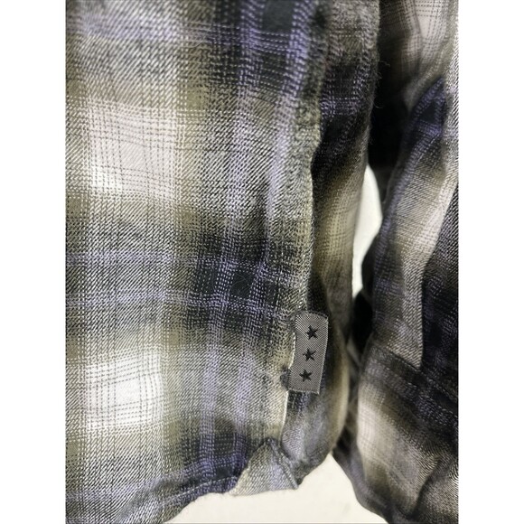 John Varvatos USA Shirt Mens Lightweight Plaid Flannel LS Button Up Large - Picture 3 of 8
